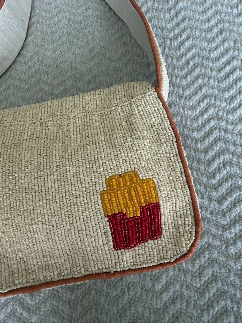 NWT Sol and Mer Beaded Hamburger Shoulder Bag Novelty Purse TJ Maxx Foodie - Picture 5 of 8